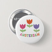 Amsterdam Tulips Ronde Button 5,7 Cm (Voorkant /achterkant)