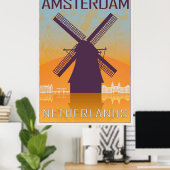 Amsterdam Vintage Poster (Thuiskantoor)