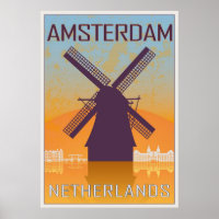 Amsterdam Vintage Poster