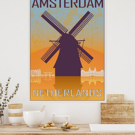 Amsterdam vintage poster (Cuisine)