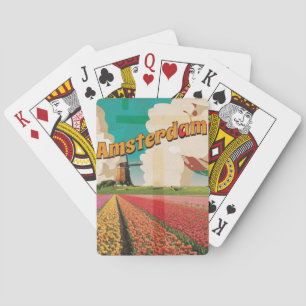 Amsterdam Vintage Reisposter Speelkaarten