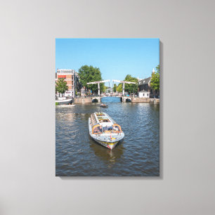 Amsterdam visite bateau vue toile imprimé