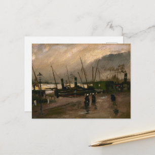 Amsterdam Vissershaven Storm door Vincent Gogh Briefkaart