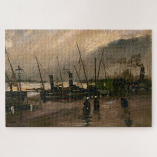 Amsterdam Vissershaven Storm door Vincent Gogh Legpuzzel