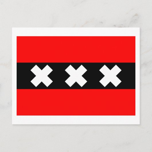 Amsterdam vlag briefkaart (Voorkant)