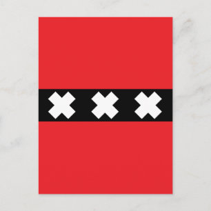 Amsterdam vlag briefkaart