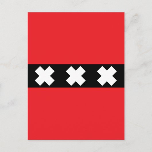 Amsterdam vlag briefkaart (Voorkant)