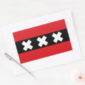 Amsterdam vlag rechthoekige sticker (Envelop)