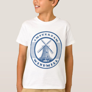 AMSTERDAM VOORRUIT BLAUW T-SHIRT