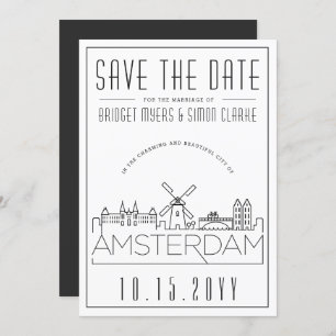 Amsterdam Wedding gestileerde Skyline sparen de Da Kaart
