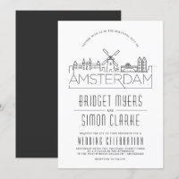 Amsterdam Wedding | Veldlijnuitnodiging