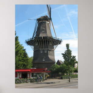 Amsterdam Windmill "De Gooyer" Photo Poster