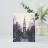 Amsterdam Zuiderkerk Winter Evening Briefkaart (Staand voorkant)