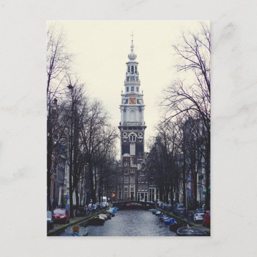 Amsterdam Zuiderkerk Winter Evening Briefkaart (Voorkant)