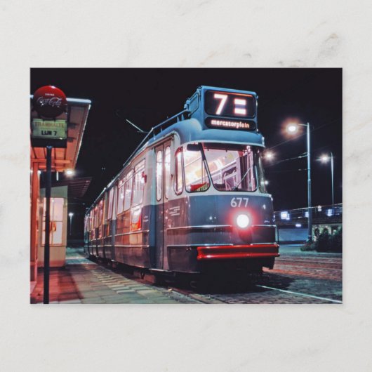 amsterdamestram briefkaart (Voorkant)