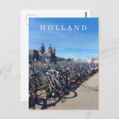 Amsterdams fietspark uitzicht briefkaart (Voorkant / Achterkant)