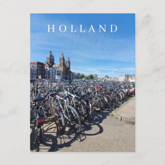 Amsterdams fietspark uitzicht briefkaart (Voorkant)