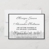 Amsterdamse grachtenpanden Nederlands Save the Dat Kaart (Achterkant)