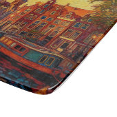 Amsterdamse grachtenpanden van Gogh stijl Snijplank (Hoek)