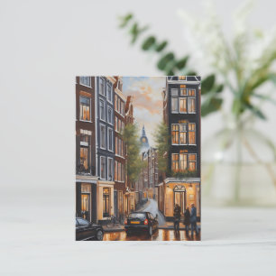Amsterdamse olieverfschilderij briefkaart