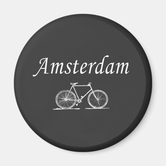 Amsterdamse retro fiets magneet (Voorkant)