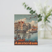 Amsterdamse vintage briefkaart (Staand voorkant)