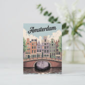 Amsterdamse vintage briefkaart (Staand voorkant)
