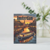 Amsterdamse vintage briefkaart (Staand voorkant)