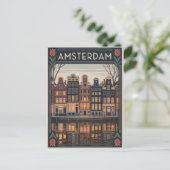 Amsterdamse vintage briefkaart (Staand voorkant)