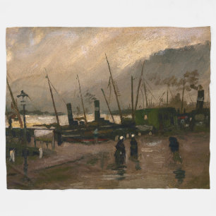 Amsterdamse Vissers's Harbour Storm van Vincent Go Fleece Deken