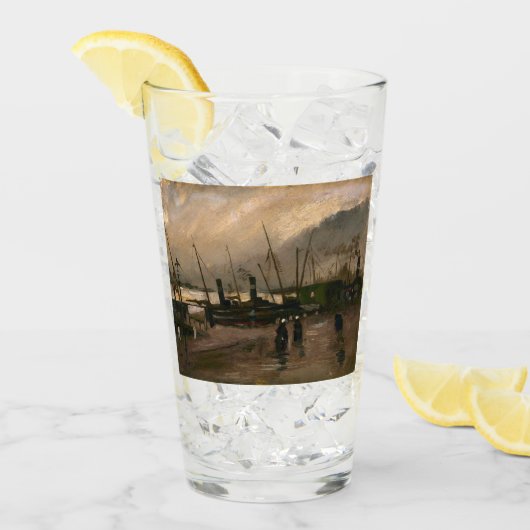 Amsterdamse Vissers's Harbour Storm van Vincent Go Glas (Voorkant ijs)