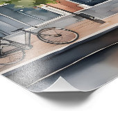 Amsterdamse waterverf schilderij foto afdruk (Hoek)