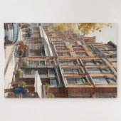 Amsterdamse waterverf schilderij legpuzzel (Horizontaal)