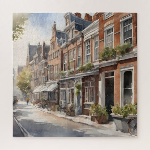 Amsterdamse waterverf schilderij legpuzzel