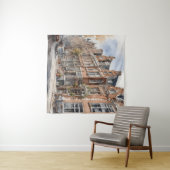 Amsterdamse waterverf schilderij wandkleed (In Situ (horizontaal))