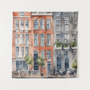 Amsterdamse waterverf schilderij wandkleed