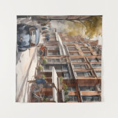 Amsterdamse waterverf schilderij wandkleed (Voorkant (horizontaal))