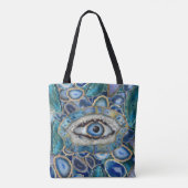 Amulet Blue Geodes en kristallen van het boze oog Draagtas (Achterkant)