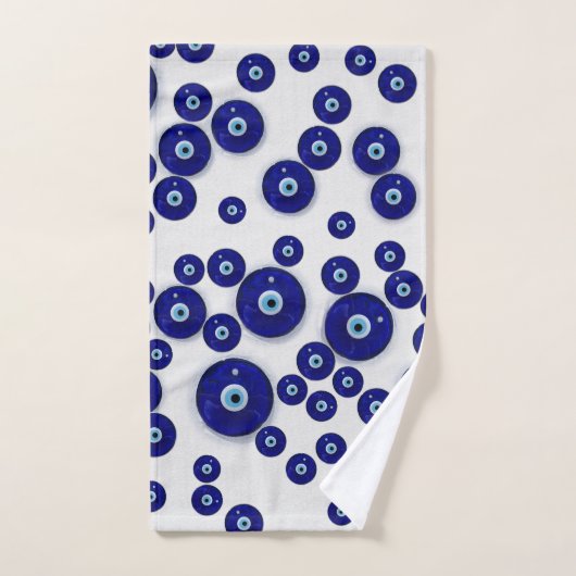 Amulette en verre bleue grecque d'oeil mauvais (Serviette à main)