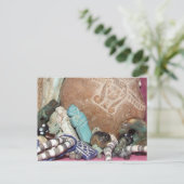 Amulettes et carte postale égyptiennes antiques de (Debout devant)