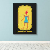 Amun God van de Lucht Canvasprint Canvas Afdruk (Insitu (Houten vloer))