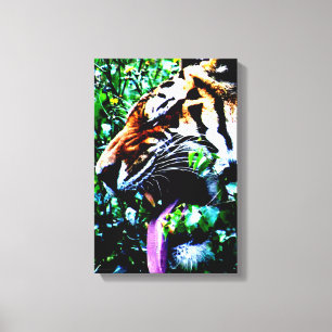Amur Tiger 11x16.5 (27.5x41.25cm) waccnm Canvas Afdruk