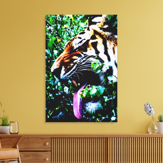 Amur Tiger 24x36 (60x90cm) waccnm Canvas Afdruk (Insitu (Woonkamer))