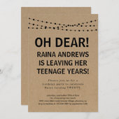 Amusant 20ème anniversaire Invitation (Devant / Derrière)