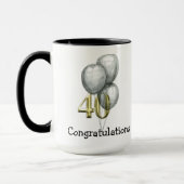 Amusant 40 Joyeux anniversaire Big Boy Gift Mug (Gauche)