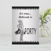 Amusant 40e anniversaire de fête Invitation (Debout devant)