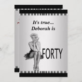 Amusant 40e anniversaire de fête Invitation (Devant / Derrière)