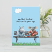 Amusant 50e année Réunion Invitation (Debout devant)