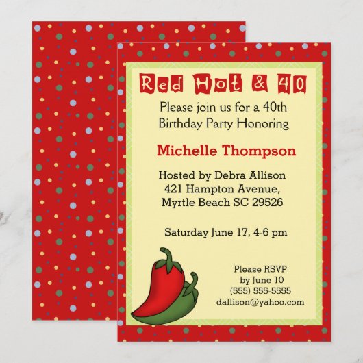 Amusant 60e anniversaire Invitations (Devant / Derrière)