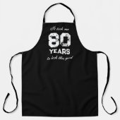 Amusant 80e anniversaire tabliers barbecue pour ho (Recto)